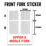 MX Drit Bike Front Fork Wrap Sticker Protection For Honda Yamaha Kawaski Suzuki [TT47 Grey Wood] - StickerBao Wheel Sticker Store