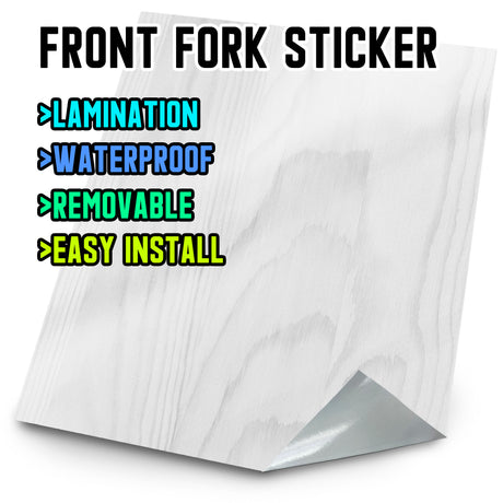 MX Drit Bike Front Fork Wrap Sticker Protection For Honda Yamaha Kawaski Suzuki [TT47 Grey Wood] - StickerBao Wheel Sticker Store