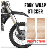 MX Drit Bike Front Fork Wrap Sticker Protection For Honda Yamaha Kawaski Suzuki [TT48 Pine Wood] - StickerBao Wheel Sticker Store