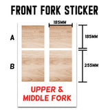 MX Drit Bike Front Fork Wrap Sticker Protection For Honda Yamaha Kawaski Suzuki [TT48 PineťWood] - StickerBao Wheel Sticker Store