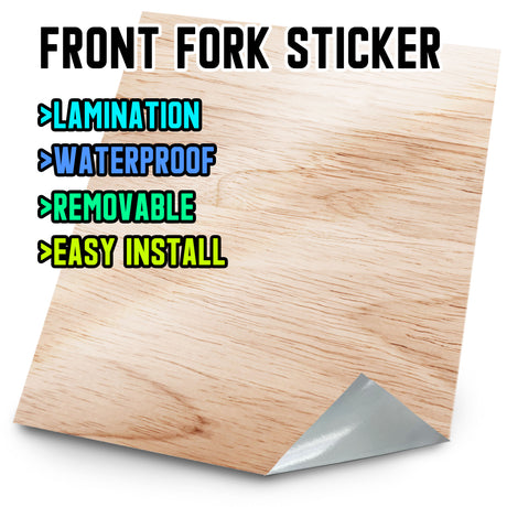 MX Drit Bike Front Fork Wrap Sticker Protection For Honda Yamaha Kawaski Suzuki [TT48 Pine Wood] - StickerBao Wheel Sticker Store