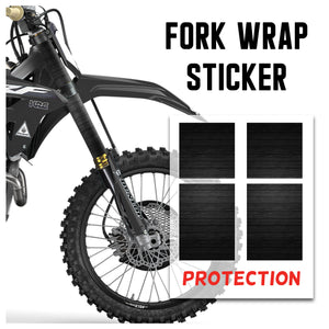 MX Drit Bike Front Fork Wrap Sticker Protection For Honda Yamaha Kawaski Suzuki [TT49 Rustic Wood] - StickerBao Wheel Sticker Store