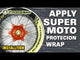 Suzuki DR | 17 inch Rim Wheel Stickers AD01B SUPERMOTO 3 Stripes Whole Rim Decal | For Suzuki DR-Z 400SM RMZ450