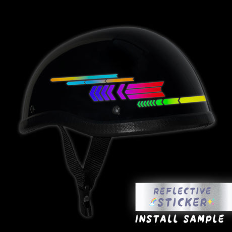 Reflective Flag Bike Safety Stickers For Bike For Helmet DIY Decal ARR 12CM - StickerBao Wheel Sticker Store