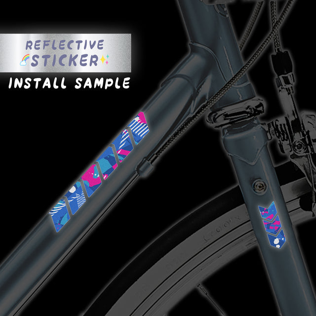 DIY Reflective Bike Helmet Stickers Body Decal ARW 12CM - StickerBao Wheel Sticker Store