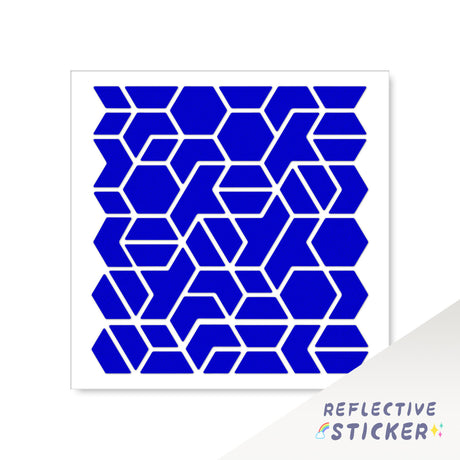 Reflective Helmet Stickers Motorcycle frame Sticker DIY Decal HEX 12CM - StickerBao Wheel Sticker Store