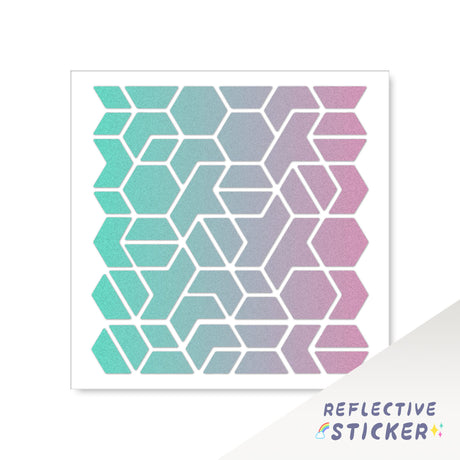 Reflective Decals Decorative Bike Sticker DIY HEX 12CM - StickerBao Wheel Sticker Store