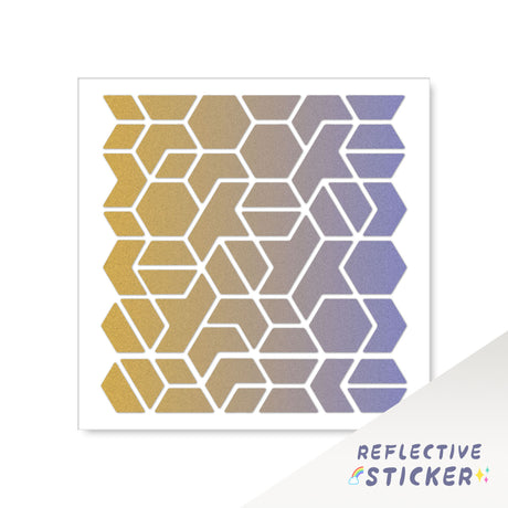 Reflective Decals Decorative Bike Sticker DIY HEX 12CM - StickerBao Wheel Sticker Store