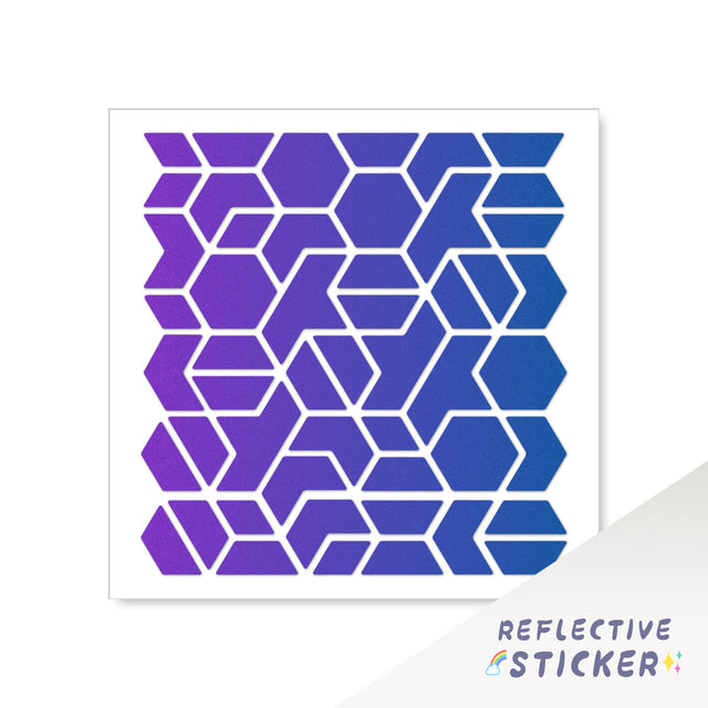 Reflective Decals Decorative Bike Sticker DIY HEX 12CM - StickerBao Wheel Sticker Store