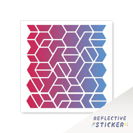 Reflective Decals Decorative Bike Sticker DIY HEX 12CM - StickerBao Wheel Sticker Store