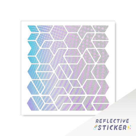 Reflective Decals Decorative Bike Sticker DIY HEX 12CM - StickerBao Wheel Sticker Store