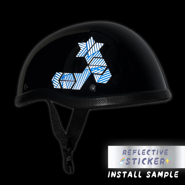 Reflective Helmet Stickers Motorcycle frame Sticker DIY Decal HEX 12CM - StickerBao Wheel Sticker Store