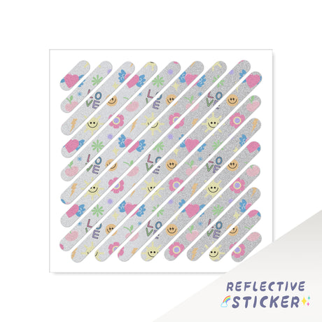 Reflective Safety Stickers For Bike For Helmet DIY Decal STT 12CM - StickerBao Wheel Sticker Store