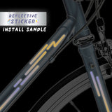 Reflective Square flag bike frame Sticker DIY Decal STT 12CM - StickerBao Wheel Sticker Store
