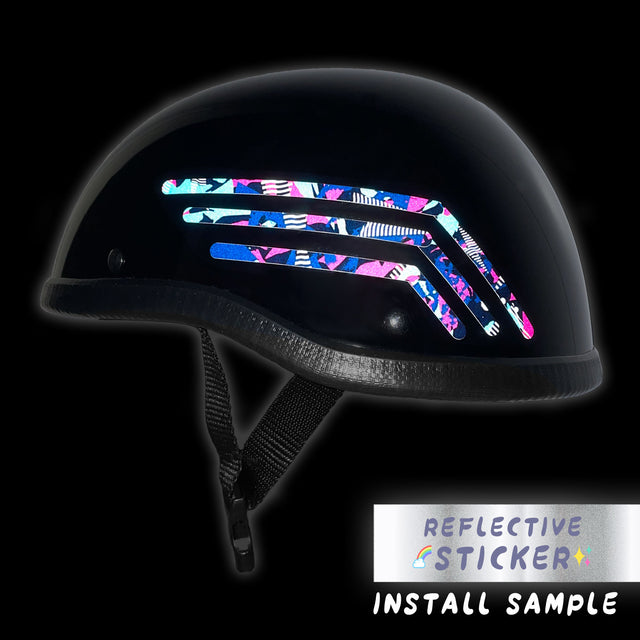 Reflective Safety Stickers For Bike For Helmet DIY Decal STT 12CM - StickerBao Wheel Sticker Store