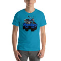 Honda Monkey125 Blue Motorcycle Graphic Short Sleeves Cotton Unisex T-Shirt - StickerBao Wheel Sticker Store