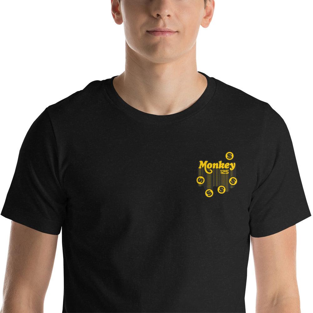 Honda Monkey 125 Money Coin Embroidery Unisex Cotton Short Sleeves T-Shirt - StickerBao Wheel Sticker Store