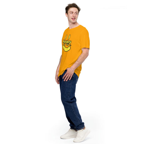 Monkey 125 Yellow Banana Big Smiley Face Unisex Short Sleeves Casual T-Shirt - StickerBao Wheel Sticker Store