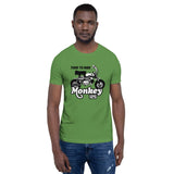 TIME TO RIDE Monkey 125 Graphic Printed Round Neck Short Sleeves Unisex T-Shirt - StickerBao Wheel Sticker Store
