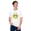 Monkey 125 Yellow Banana Big Smiley Face Unisex Short Sleeves Casual T-Shirt - StickerBao Wheel Sticker Store