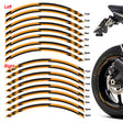 Universal 17 inch Motorcycle Check01 Black Standard Edge Rim Sticker Wheel Stripe Decal For Ducati - StickerBao Wheel Sticker Store