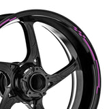 StickerBao Purple Universal 17 inch Motorcycle Check01 Black Standard Edge Rim Sticker Check Rim Wheel Decal For For Aprilia