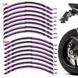 Check01 Black Standard Edge Rim Sticker Universal Motorcycle 17 inch Wheel Stripe Decal For Yamaha - StickerBao Wheel Sticker Store
