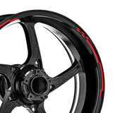 StickerBao Red 17 inch Check01 Black Standard Edge Rim Sticker Universal Motorcycle Wheel Stripe Decal For Yamaha