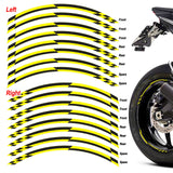 Universal 17 inch Motorcycle Check01 Black Standard Edge Rim Sticker Wheel Stripe Decal For Yamaha - StickerBao Wheel Sticker Store