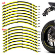 17 inch Check01 Black Standard Edge Rim Sticker Universal Motorcycle Rim Wheel Stripe Decal For Kawasaki - StickerBao Wheel Sticker Store