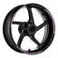 Check01 White Standard Edge Rim Sticker Universal Motorcycle 17 inch Wheel Stripe Decal For Yamaha - StickerBao Wheel Sticker Store