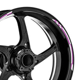 StickerBao Purple Universal 17 inch Motorcycle Check01 White Standard Edge Rim Sticker Check Rim Wheel Decal For For Aprilia