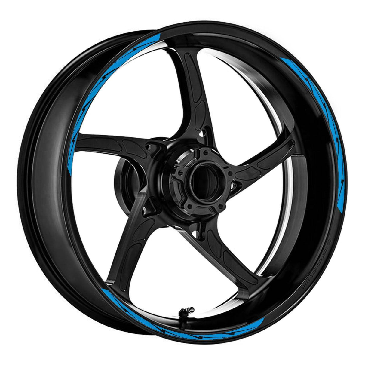 StickerBao Aqua Flash01 Black Standard Edge Rim Sticker Universal Motorcycle 17 inch Wheel Stripe Decal For Honda