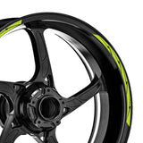 StickerBao Green Universal 17 inch Motorcycle Flash01 Black Standard Edge Rim Sticker Check Rim Wheel Decal  For Aprilia