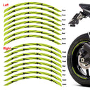 Flash01 Black Standard Edge Rim Sticker Universal Motorcycle 17 inch Wheel Stripe Decal For Yamaha