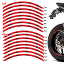 Flash01 Black Standard Edge Rim Sticker Universal Motorcycle 17 inch Wheel Stripe Decal For Yamaha