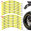 17 inch Flash01 Black Standard Edge Rim Sticker Universal Motorcycle Rim Wheel Stripe Decal For Honda - StickerBao Wheel Sticker Store
