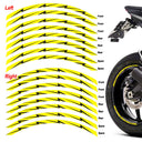 Flash01 Black Standard Edge Rim Sticker Universal Motorcycle 17 inch Wheel Stripe Decal For Honda