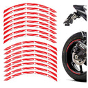 17 inch Flash01 White Standard Edge Rim Sticker Universal Motorcycle Rim Wheel Stripe Decal For Kawasaki - StickerBao Wheel Sticker Store