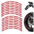Flash01 White Standard Edge Rim Sticker Universal Motorcycle 17 inch Wheel Stripe Decal For Ducati - StickerBao Wheel Sticker Store
