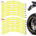Flash01 White Standard Edge Rim Sticker Universal Motorcycle 17 inch Wheel Stripe Decal For Ducati