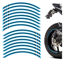 Load image into Gallery viewer, 17&#39;&#39; Rim Wheel Stickers STRIPE02 Black Line Stripes Rim Skin Decal Stripes | For Suzuki Bandti 600 1200.

