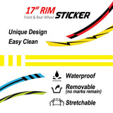17 inch Rim Wheel Stickers STRIPE02 White Line Stripes Rim Skin Decal Stripes | For Suzuki SFV650 Gladius StickerBao