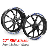 StickerBao Blue 17 inch AWNING01 Advanced 2-Piece Rim Sticker Universal Motorcycle Rim Wheel Decal For Honda