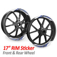 StickerBao Blue 17 inch AWNING01 Advanced 2-Piece Rim Sticker Universal Motorcycle Rim Wheel Decal For Honda