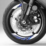 StickerBao Blue AWNING01 Advanced 2-Piece Rim Sticker Universal Motorcycle 17 inch Rim Wheel Decal For Triumph