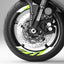 StickerBao Green 17 inch AWNING01 Advanced 2-Piece Rim Sticker Universal Motorcycle Rim Wheel Decal For Kawasaki