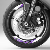 StickerBao Purple AWNING01 Advanced 2-Piece Rim Sticker Universal Motorcycle 17 inch Rim Wheel Decal For Triumph