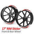StickerBao Red AWNING01 Advanced 2-Piece Rim Sticker Universal Motorcycle 17 inch Rim Wheel Decal For Honda