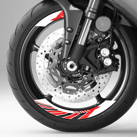 StickerBao Red 17 inch AWNING01 Advanced 2-Piece Rim Sticker Universal Motorcycle Rim Wheel Decal For Yamaha